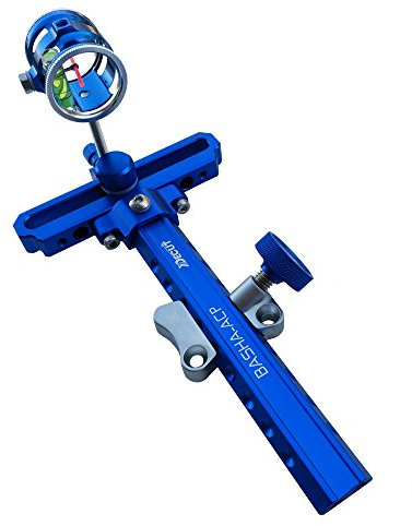 SHARROW 1 Pin Compoundbogen Bogen Visier Bogen Anblick Bogenvisier mit 4x/6x/8x Objektiv Bogensport Jagdvisier (Blau, 1,00(8X))