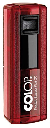 stempel-fabrik – Colop Pocket Stamp Plus 20 Ruby Stempel mit Wunschtext personalisieren – selbstfärbender Taschenstempel als Namensstempel, Adressstempel & Co zu verwenden (38 x 14 mm | 4 Zeilen |)