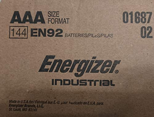 Industrial Alkaline Bid Battery, AAA, 1.5-Volt