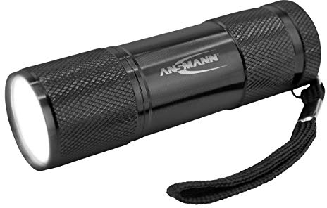 ANSMANN LED Torch Mini Torcia Action COB, Nero, Black, Larga
