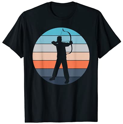 Bogenschießen Bogenschütze Bogensport Retro Vintage Geschenk T-Shirt