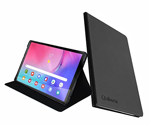 Silver HT - Funda Universal 9-10.4 Black Gripcase con Teclado Bluetooth Extraible (English Layout) con función Soporte y con Ganchos de sujeción en TPU para Evitar Que la Pantalla se Raye.