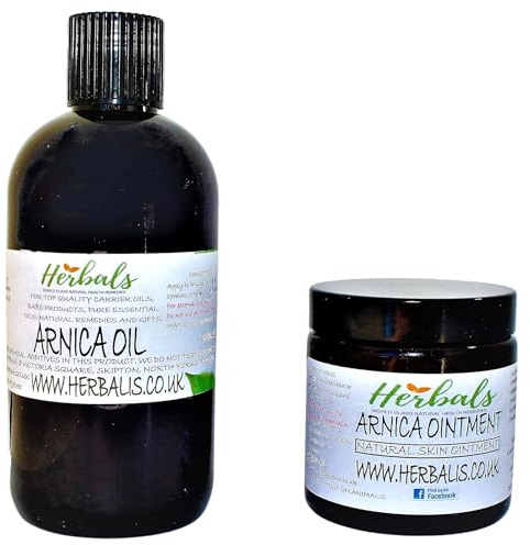 Arnica Bruise Cream Oil for Bruising Massage Oil Massage Balm Made in Yorkshire (200ml Cream & 250ml Oil)