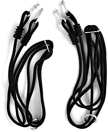 HI SUYI Saucer Swing Ropes Pack of 2 - Support 400lbs - 59in Length Adjustable - Hanging Ropes for Replacement