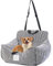 CALIYO Hundeautositz mit Stabiler Basis & Sicherheitsgurt | Hundesitz Auto für Kleine bis 10 kg | Memory Foam-Sitzauflage | Wasserdichter, Abwaschbarer Hundekorb mit Aufbewahrungstasche (Schwarz/Weiß)