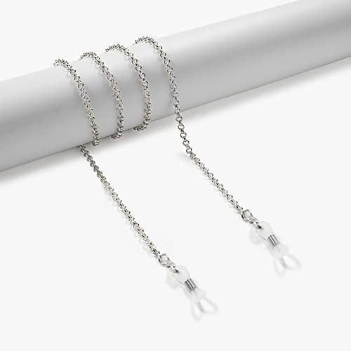Brillenkette Vintage Metallketten Zum Aufhängen Von Brillenketten, Dekoration, Brillenzubehör, Mehrfarbig, Sonnenbrillen, Lanyard, Damen-Halskette, Silber