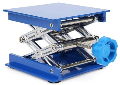 HERCHR 100x100mm Stainless Steel Lab Lifting Platform Stand Lab Lift Table Lifter Lab Mini Scissor Lift