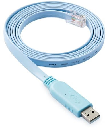 ISTARCOMPUTER Câble console FTDI et USB vers RJ45 pour configuration de routeurs, switchs et points d'accès réseau - 1,8 m, bleu