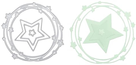 Stanzenshop Stanzschablone: Sternenkranz - Perfekt für DIY Bastelprojekte, Einzigartige Sternendesigns, Hochwertige Stanztechnik, Unbegrenzte Kreativität, Ideal für Geschenke und Dekorationen