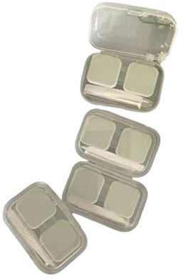 BEDARTIST 5 Pack Portable Contact Lens Cases, Clear Travel Size Eye Contacts Case Box Holder, Contact Lenses Tweezers Remover Tool Kit for Daily Outdoor (Green)