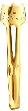 Grill Tongs - Stainless Steel Tongs for Cooking, Long Grill Tongs | Cooking Serving Steak Food Clip Stainless Steel, Cat Shaped Grill Tongs for Outdoor Grill, Metal Tongs Heavy Duty for Cooking,