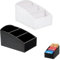 Wjelet 2pcs Tea Bag Holder,Tea Coffee Sugar Holder, 3 Compartments Acrylic HotelTea Box Organiser,for Tea Bags, Storage Box for Tea Bags, Sugar, Coffee