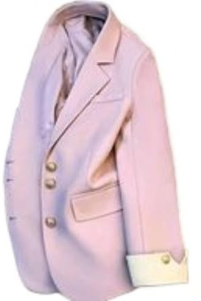 Blazer Monopetto Elegante da Donna con Risvolto Blazer Casual da Ufficio alla Moda Giacca Leggera Formale Tinta Unita Primaverile e Autunnale (Rosa,XL)