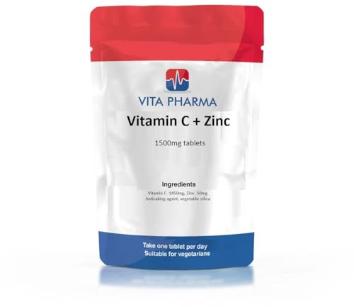 VITA PHARMA Vitamina C + Zinc 1500mg 120 tabletas