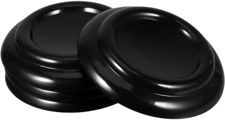 4pcs Pu Anti-skid Furniture Wheel Stoppers for Freezers | Black Finish, Home Use, Versatile Floor Pads for Piano Legs and Refrigerator Feet