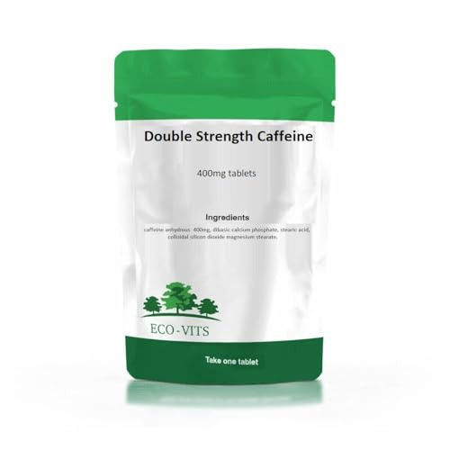 ECO-VITS Cafeína de doble fuerza 400 mg 120 tabletas