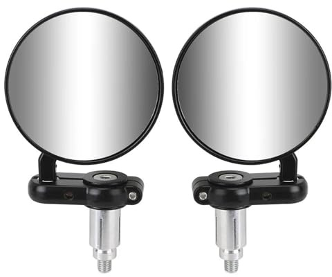 PLFMFVBLBG Rétroviseurs Latéraux Accessoires Moto Rétroviseurs Latéraux De Moto Montage Au Bout du Guidon Rétroviseurs Rotatifs À 360° Universels Motorcycle Rearview Mirrors