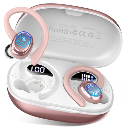 Hupoaf Wireless Headphones Sport, Android iOS for Workout Running Gym