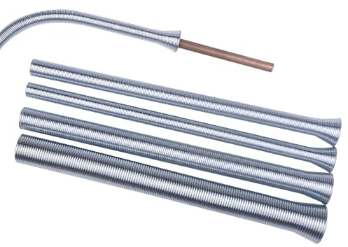 Wostore Set di 5 piegatori per tubi a molla da 1/4, 5/16, 3/8, 1/2 e 5/8, 5 in 1, per tubi in rame da 6-16 mm, tubi in alluminio e tubi in acciaio a parete sottile