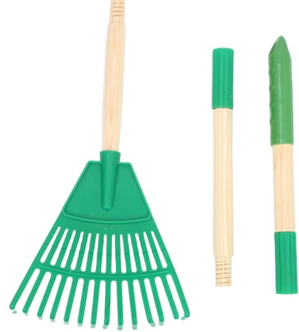 Beatifufu Rastrello in Plastica con 14 Denti Detachable e Manico, Utile per Pulizia del Prato e Giardinaggio in Aiuole