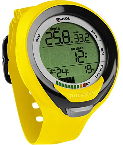 Mares Unisex – Erwachsene Puck PRO Dekompression Tauchcomputer, grün/Schwarz, One Size