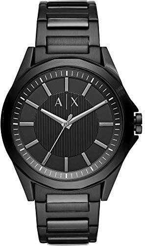 Armani Exchange Orologio per uomo, Movimento al quarzo a tre lancette e cassa da 44 mm con cinturino in acciaio, Grafite