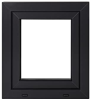 Framex Fenster Weiß/Anthrazit - Alle Größen Kellerfenster BxH 500 x 650 mm - Garagenfenster/Gartenhaus Fenster PVC BxH 50 x 65 cm 3-fach Verglasung-Din Rechts-Dreh Kipp Kunststofffenster-B2B