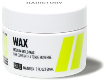 Hairstory Wax – Medium Hold Hair Styling Wax for All Hair Types, Pliable Flexible Hold, Defines Curls, Smooths Flyaways and Edges, Non-Sticky, 2 Fl Oz