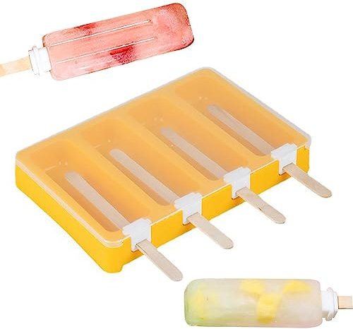 Firulab Helado | Moldes para paletas Hielo,Molpara Helado fácil desmoldar, diseño Tapa Limpia, Mango Incluido para Hacer paletas, tortas, Helados