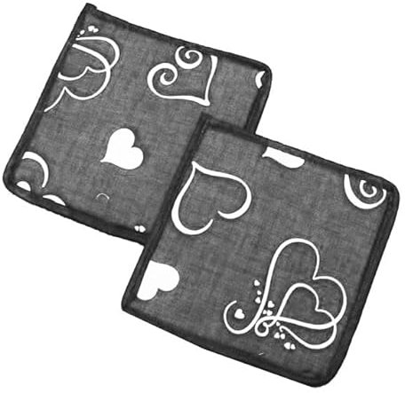 Russo Tessuti Set 2 Presine Coppia Pattina Forno Fornelli Arredo Cucina Coordinato Paris Love -Grigio