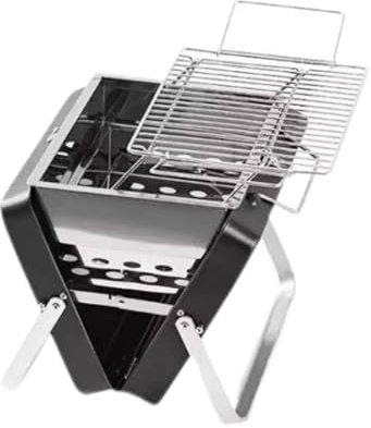 Parrilla de carbón para Exteriores, pequeña, de sobremesa, portátil, Plegable, de Acero Inoxidable, con asa, picnics al Aire Libre, Camping, Patio, Cocina