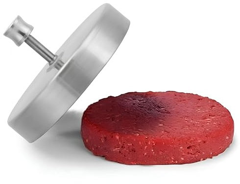 Kelepu Burgerpresse Edelstahl in Lebensmittelqualität Hamburgerpresse mit Antihaftbeschichtung Patty Presse mit Verstellbarem Griff, Hackfleischpresse Burger Pattie Presse Burger Maker