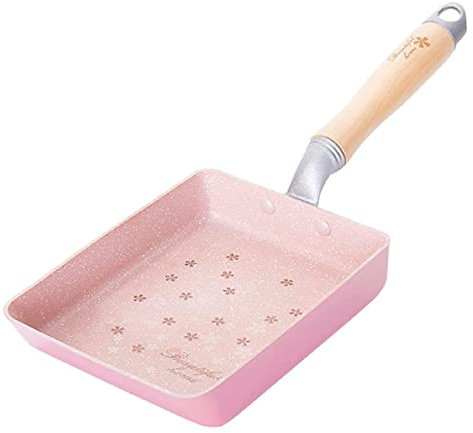 HAODUOO Stuffed Pancake Pan Pancake Pan Pancake Pan,Egg Frying Pan,Omelette Cake Machine Eggs Coating Rectangle Mini Pancakes Frying Pink Japanese Rolled Omelet Pan Flat frying pan W