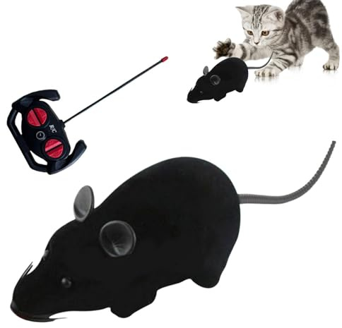 Vgvgaj Ratón Electrónico Gatos Ratón Control Remoto para Gatos Juguete Interactivos para Gato Juguetes para Ratas De Control Remoto Se Mueve como Un Ratón