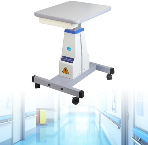 guoyjmm Mesa de Instrumentos Motorizada para Optometría óptica, Mesa de Trabajo Oftálmica Eléctrica, Mesa Rodante Profesional Ajustable, Altura Ajustable, Mesas Elevadoras para Equipos,White
