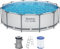 Bestway 56418-3 Set Piscina Fuori Terra Steel Pro MAX Rotonda da 366x100 cm