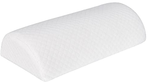 Mikinona Oreiller Jambes Ergonomique en Mémoire de Forme Coussin Demi-Cercle Blanc Soulagement de Pression Confort 1 Pièce pour Dormir et Repose