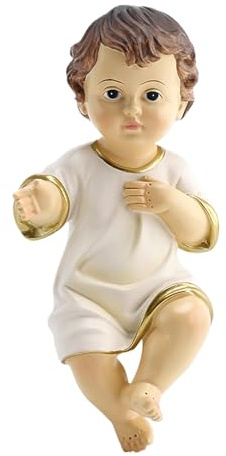 syayw Gesù Figura Gesù - Ornamento per presepe in resina | Statua in miniatura per la casa cristiana e cattolica, decorazioni per feste in chiesa