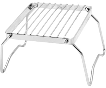 FONDOTIN Barbecue Portable Pliable pour Camping Mini-Gril De Poche Acier Inoxydable Accessoires De Barbecue pour Parc