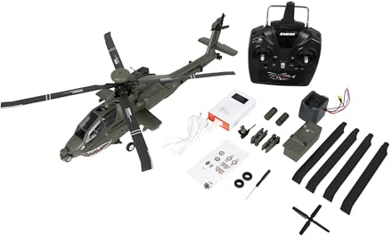 Amewi Apache AH-64D CP Helikopter 6G/3D RTF grün inkl. Fernsteuerung, Akku, Ladekabel, Zubehör