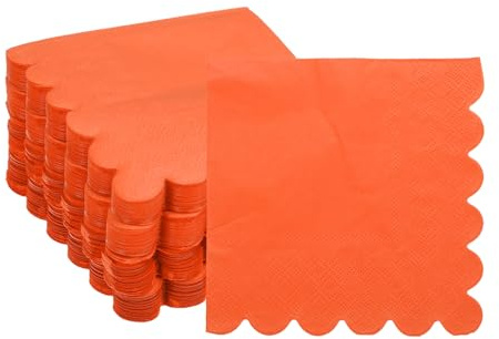 QUARKZMAN Cocktail Servietten 100 Stück Orange 2-Lagig Quadratisch Einweg Servietten 25 x 25 cm Papier Servietten Für Abendessen Hochzeit Bar Geburtstagsfeier Und Täglichen Gebrauch