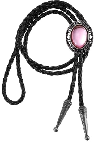 PATIKIL Bolo Tie Pour Hommes Rose Clair Transparent