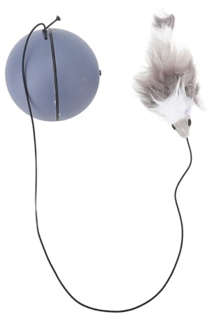 Wangcmcol Pelota interactiva Inteligente para Gatos Que Reduce la ansiedad, Juguete para Gatos con Ruedas en Movimiento para Ejercicio de Mascotas, Entretenimiento, Gris Oscuro