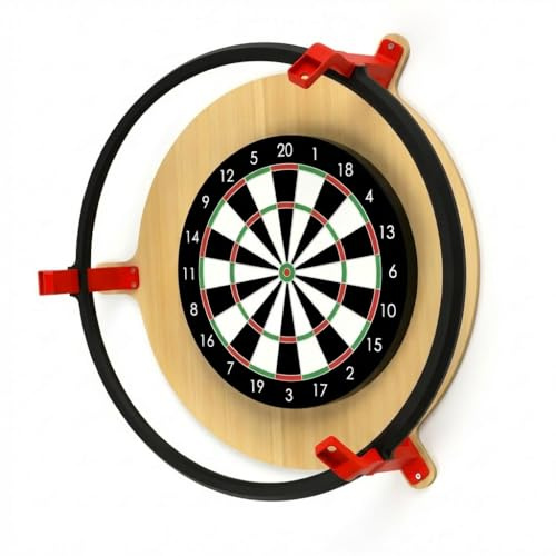 König Design Autodarts Komplettset mit 3X OV9732 100° Kameras & 6000K LED Ring – Automatisches Dart Zählsystem für Steel Darts – Kamerahalterung mit Kabelführung & Montagematerial