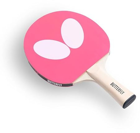 Butterfly Logo Tischtennisschläger NEU - PINK | Leichter Ping Pong Schläger für Anfänger & Freizeit Spielen | Komfortabler Griff | Indoor & Outdoor