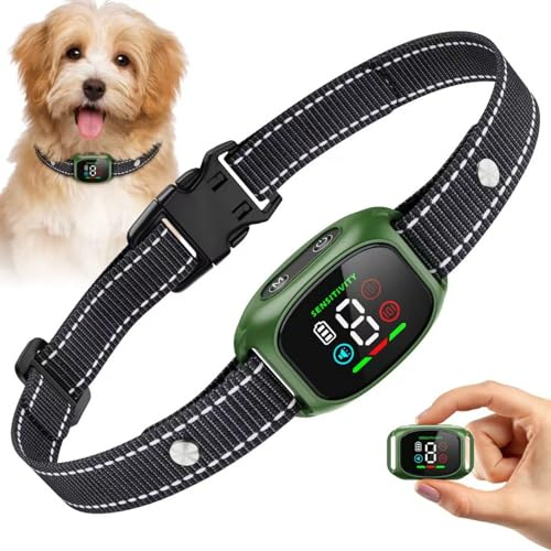 Pawyzie Haustierfreundliches Trainingshalsband - Antibellhalsband Für Hunde, Erziehungshilfe Anti-Bell Gerät Hunde Collar (Grün)