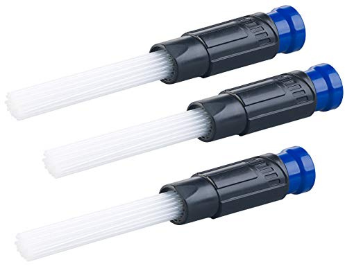 AGT Staubsauger-Vorsätze: 3er-Set Universal-Staubsauger-Aufsätze mit 30 flexiblen Saug-Röhrchen (Aufsatz Pinsel, Staubsaugerdüsen Universal, CD)