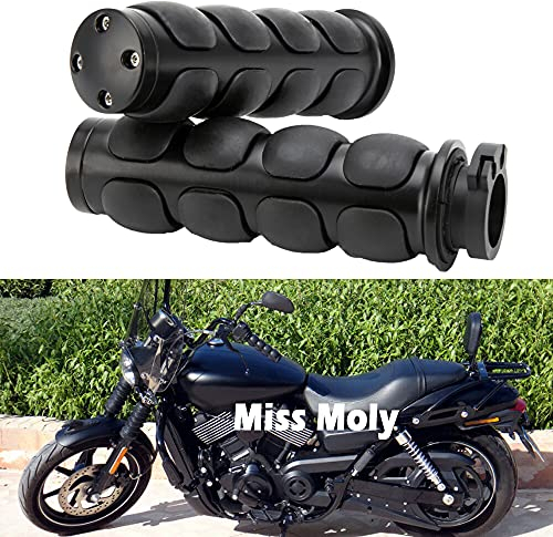 1 Motorcycle Handlebars Hand Grips For Sportster Dyna Softail Vulcan Shadow Road Star(#2-Black)