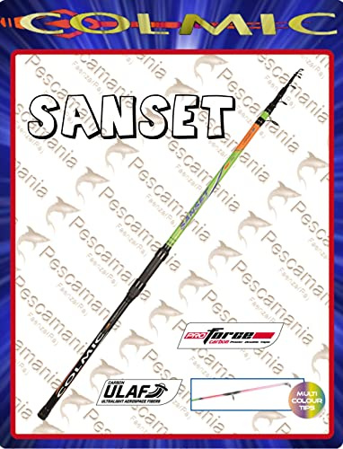 Colmic Canna da Pesca dalla Barca Sanset 3 m 200 g per Bolentino Telescopica in Carbonio Potente e Sensibile in Vetta