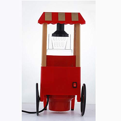 healthwen Macchina per Popcorn Stile retrò Mini Macchina Portatile per Zucchero Filato per Uso Domestico Macchina Semplice ed Elegante Rossa 220-240V